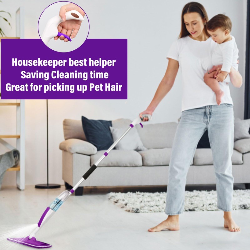 Mops for Floor Cleaning Wet Spray Mop with 14 oz