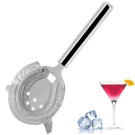 Cocktail Strainer Bar Strainer Stainless Steel Cocktail Strainer Strainer Ice Filter Stainless Steel Bar Strainer Cocktail 304 Stainless Steel Bar Strainer for High-Quality Bar Accessories Party