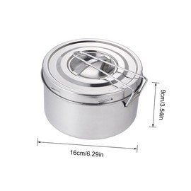 Zerodeko 1Pc Airtight Portable Stainless Steel Thicken Lunch Container with Removable for Separation for Adults at Work School Picnic
