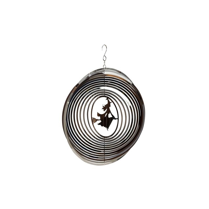 3D Wind Chime Stainless Steel with Witch Motif for Hanging