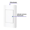 Volteck PA-APSE3-LB, Placa armada blanca 1 interruptor sencillo 3 módulos
