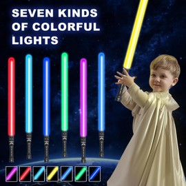 Dual Glow Sword Toys 2-Pack | Expandable 16-28 Inch Blades with Dynamic Sound FX | Space-Themed Role Play Accessories for Kids Birthday Christmas