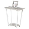 Convenience Concepts Graystone End Table, Gray / White Frame