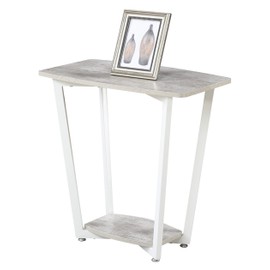 Convenience Concepts Graystone End Table, Gray / White Frame
