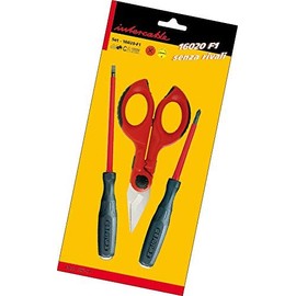 intercable set-F1 16020 Futur 2 Consisting Scissor Cutter/Cable Shears/Screwdriver, Blisterato