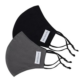 2PK The Good Brand Breathable 2 Ply Face Mask - Charcoal/Black