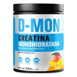 Creatina Monohidratada D-mon En Polvo 500g Sabores Mango                                                                                              
