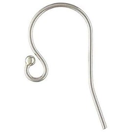 20pcs Sterling Silver Ear Wire Ball Dot French Earring Hooks Connector Dangle Earwire