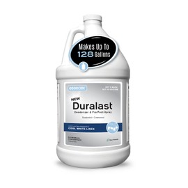 Duralast Cool White Linen Odor Eliminator Concentrate – Smoke Odor Eliminator for Strong Odor on Carpet, Floors & More – Sweat & Pet Odor Eliminator for Home w/Non-Enzymatic Formula (1 Gal)