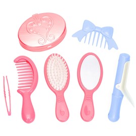 FANCY Kids Hairdressing Set - Hairdresser Role Play for Kids with 7 Accessories, Beauty Toys Pretend Play Toy for 3-Year-Old Girls, Girls Vanity Set