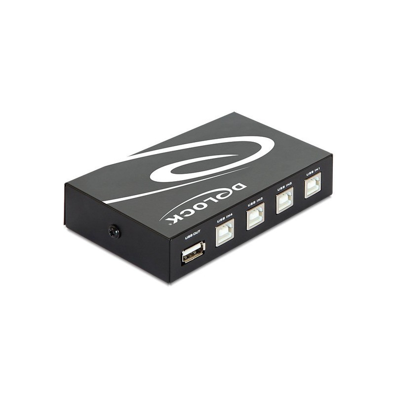 DELOCK 87634 Switch 4-port USB Manual Black