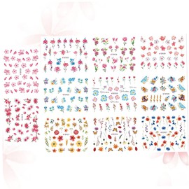 Baluue Girl's Nail Stickers Pcs Rose Flower Nail Art Strips Creative DIY Suitable for Occasions