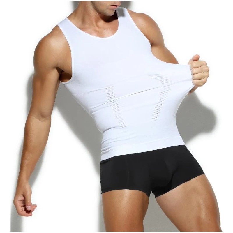 Camiseta 3pzs Para Corregir Postura Hombre Fajas Cinturillas