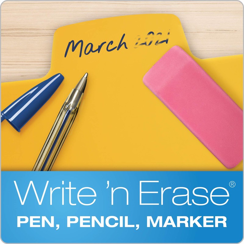Oxford Write & Erase Plastic Binder Dividers, 8 Tab, Write