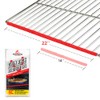 ThreadNanny Silicone Oven Rack Shield Guard, Extra Long 22 Red