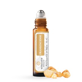Vitality Extracts Frankincense Essential Oil - 10ml Roll-on, Boswellia Serrata, Aromatherapy, Skin Care, Natural Calm, Stress Relief, Yoga
