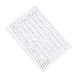 BESPORTBLE 18pcs Golf Scorecards for Recording Lightweight Coated Paper Scorecards Extra Space for Numbers and Dates for Tournaments and Practice Games