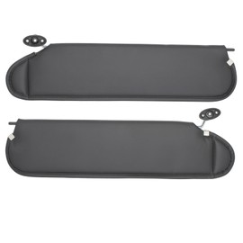 NHILES Left Driver & Right Passenger Sun Visor Compatible with Jeep Wrangler TJ 1997-2002 Sunshade Replacement Number 5EP34 LAZAE 5EP35 LAZAE Color: Black