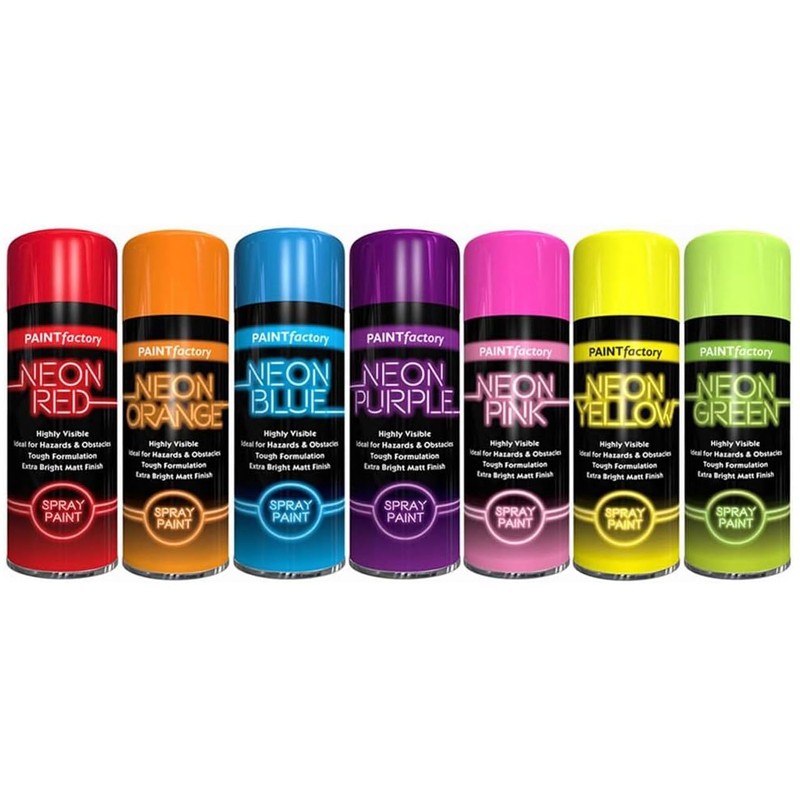 Paint Factory Neon Green Spray Paint 200ml Extra Bright Matt