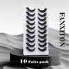 False Eyelashes Fluffy Cat-Eye Look Wispy Lashes 3D Volume Natural