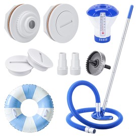 Hoodutric Stock Tank Pool DIY Starter Kit, Easy Setup Stock Tank Pool Accessories for Outdoor Round Pools, Standard Kit – No Filter Pump Included