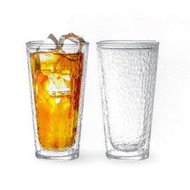 KLIFA- NICE- 20 oz, Acrylic Insulated Tumbler Set, Double-wall Drinking Glasses, BPA-Free, Shatter-Proof Plastic Drinkware, Dishwasher Safe Cups, Set of 2, Clear