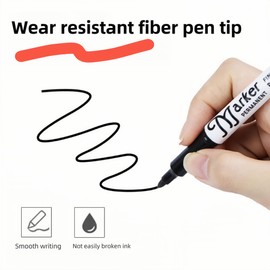 YIAGUN Dry Wipe Pens Whiteboard Markers Dry Erase Pens Low Odor Fine TipThin Box of 12 pcs (Black)