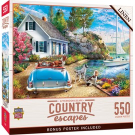 MasterPieces 550 Piece Jigsaw Puzzle for Adults, Family, Or Kids - The Secluded Cabin - 18"x24"
