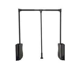 TRONTOP brand Wardrobe lift clothes rack,Pull Down Closet Rod for Hanging Clothes, Retractable Wardrobe Hanger for Cabinet, Aluminium alloy Tubing with Plastic Housing (MOCHA, SMALL:51-66CM/20-26IN)