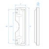 Nuk3y Door Latch Guard Protector Stainless Steel for Out Swing