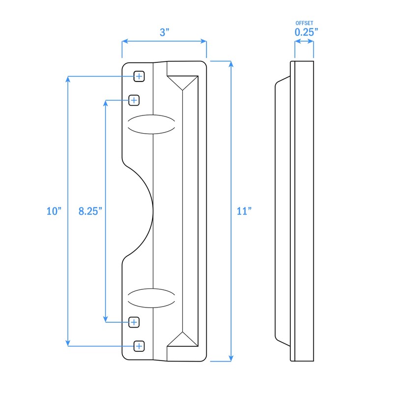 Nuk3y Door Latch Guard Protector Stainless Steel for Out Swing