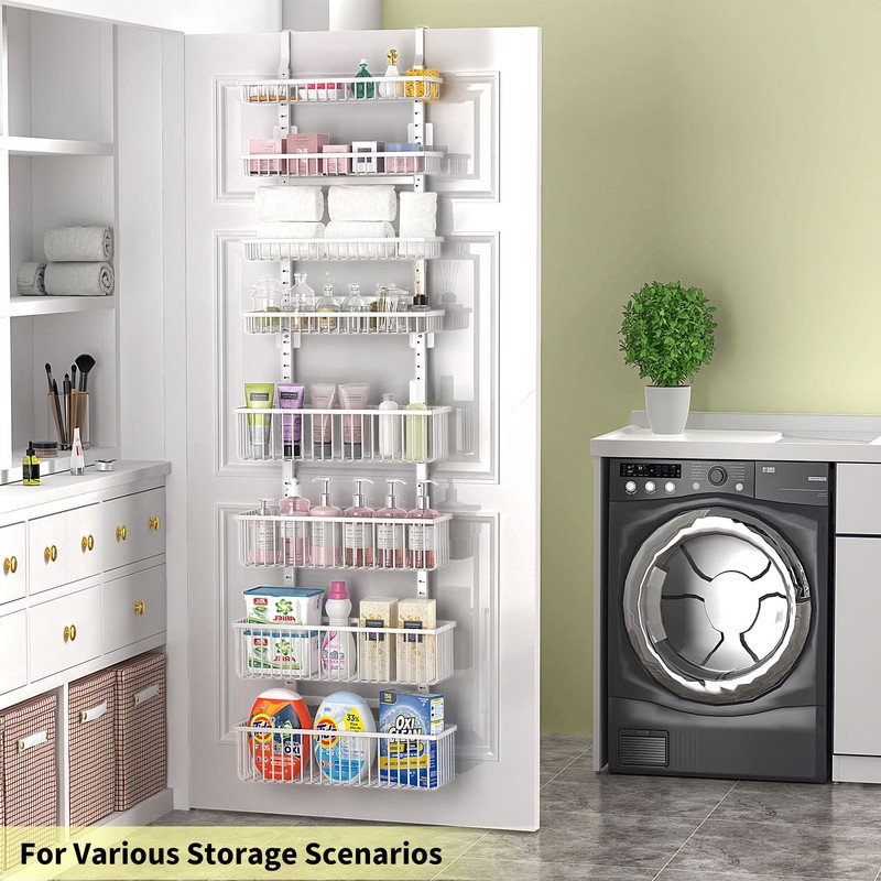 Moforoco White Over The Door Pantry Organizer, Pantry Organization and