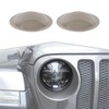 Amayum Headlight Covers Smoked Front Light Trim Covers Fit for