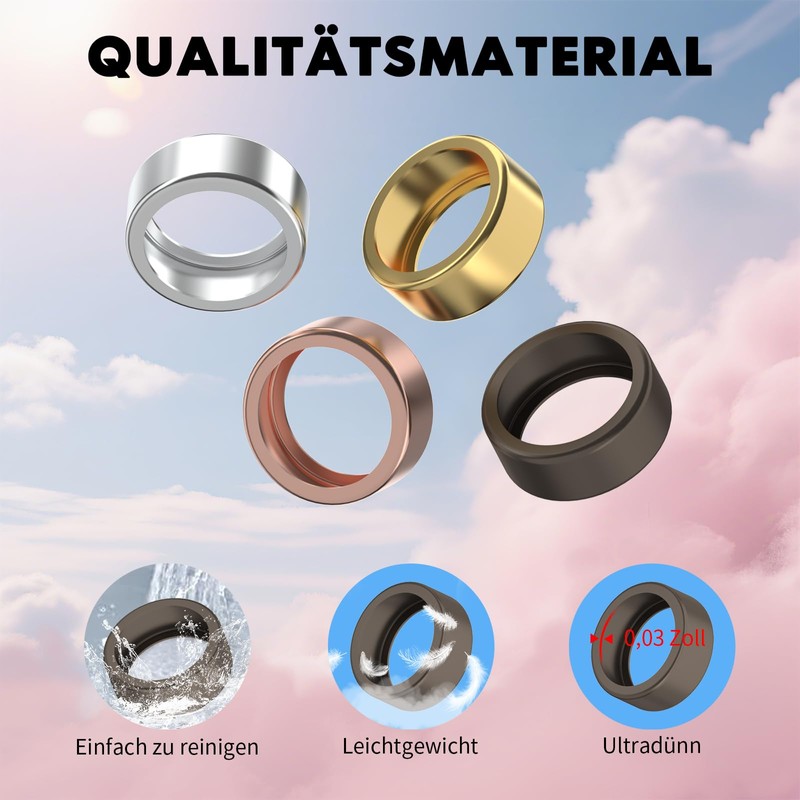 Msilte 4 Pieces Compatible TPU Protective Case for Oura Ring