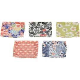 Yamako 88919 Little Chopsticks Rest Small Plate Set, Square Shape, Approx. 2.2 x 2.2 x 0.4 inches (5.5 x 5.5 x 1 cm)