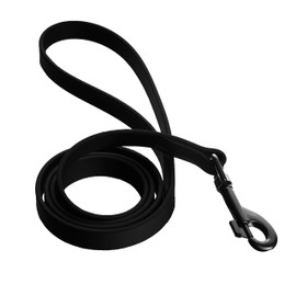 Dogline Biothane Waterproof Dog Leash Strong Coated Nylon Webbing with Black Hardware Odor-Proof for Easy Care Easy to Clean High Performance for Small or Large Dogs Made in USA 4 or 6 ft Lead
