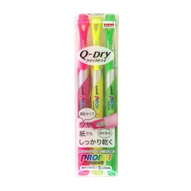 Mitsubishi Pencil PUS138T3C Highlighter, Propus Window, Quick Dry, 3 Colors