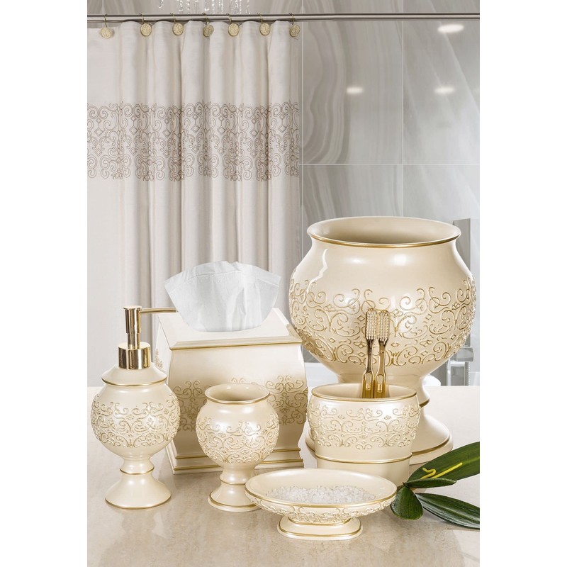 Creative Scents Shannon Decorative Shower Curtain Hooks Gold - Set
