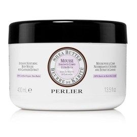 Perlier Mousse corporal de manteca de karité y lavanda, tratamiento corporal hidratante, 13.5 onzas