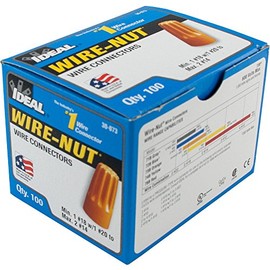 IDEAL 30-073 Wire-Nut 73B Wire Connector, Orange (Pack of 100)