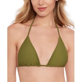 Salt + Cove Women's Slider Triagle Bikini Top (Greenleaf, Small)