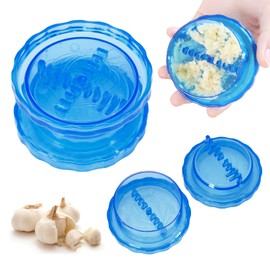 Garlic Crusher Tool, Blue Manual Garlic Mincer Press, Non-Slip Garlic Mincer Garlic Peeler, Kitchen Gadget Garlic Presses for Mincing Garlic Onions, Gingers, Fruits, Salad