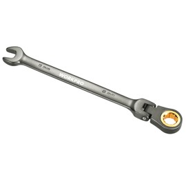 WORKPRO 8mm Flex-Head Ratcheting Combination Wrench, Cr-V Constructed, Nickel Plating, 72-Teeth, 12 Point Design, Metric