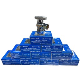 10Pcs EZ-Fluid Angle Stop Valve 1/2" Nominal Compression (5/8" OD) x 3/8" OD,1/4-Turn Sink Shut Off Valve Heavy Duty Metal Handle Sink Angle Valve (EZAC58-10)