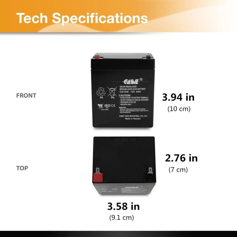 No Brand Casil 12v 4ah UPS Topin 12V5AH/20HR