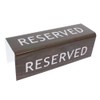 Reserve Seat or Pew Signs 3 Sided Walnut Lucite Reserved