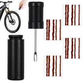 Yuanchu Tubeless Tire Repair Bacon Plugs Strips Refills Kit, 20 Strips Bike Flat Rapid Puncture Repair Bicycle Tire Patch Set for Road Bicycles and Mountain Bike MTB Tires