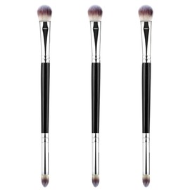 MUIIGOOD Juego De 3 Brochas Para Sombras De Ojos, Ideales Para Maquillaje Profesional. Brochas Para Difuminar Sombras, Corrector, Cejas Y Delineador. Cerdas Suaves.