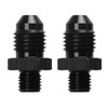 1 Pair AN4 to M8 Oil Cooler Fitting Adapter Black