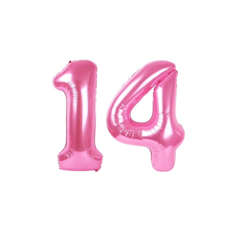 Number pink 14 globo